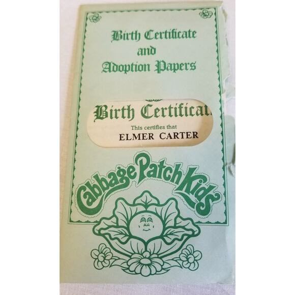 RARE! Vintage Cabbage Patch Kids Doll 1985 "Elmer Carter” w/ Birth Certificate - Picture 2 of 15